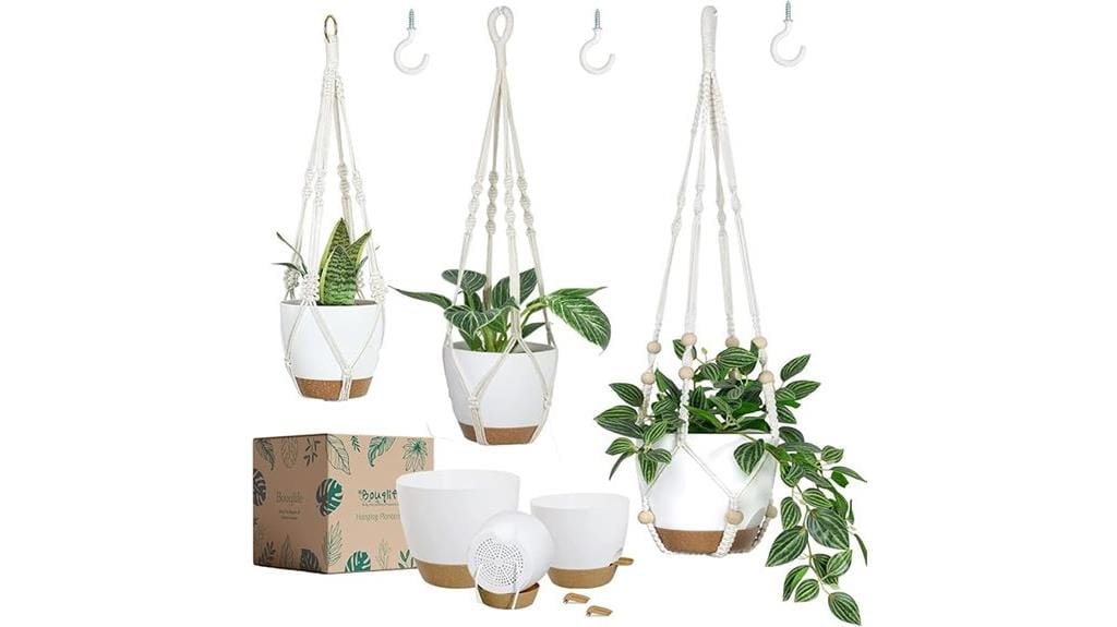 self watering macrame plant hangers
