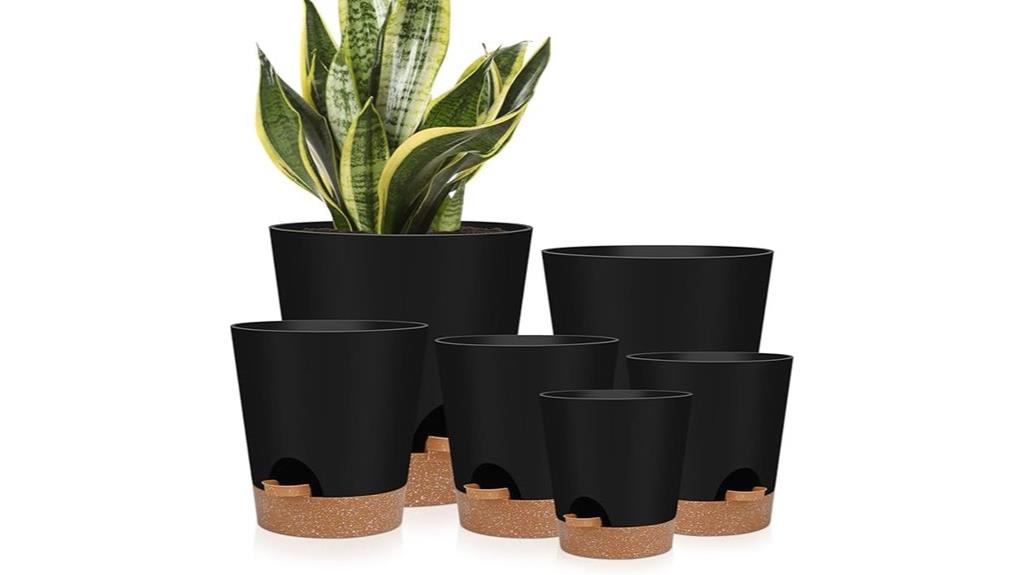 self watering planters with drainage