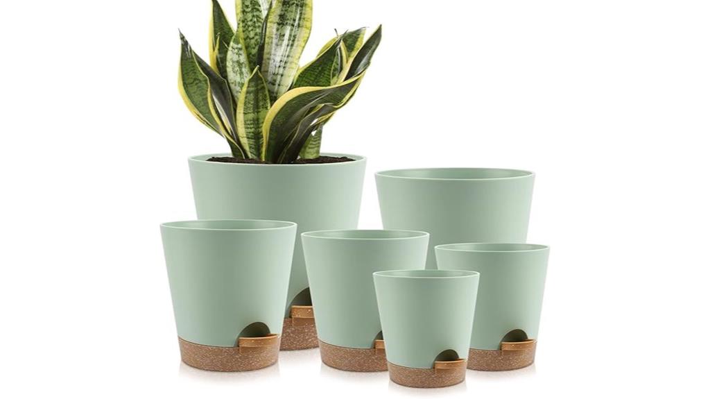 self watering planters with drainage