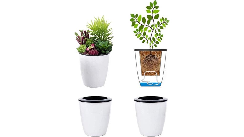self watering small pots