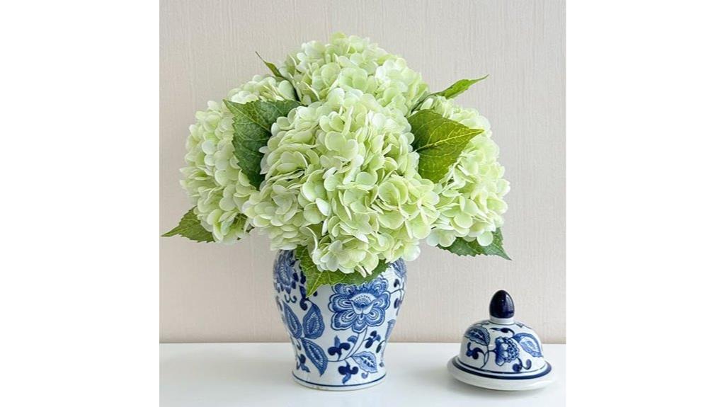 silk hydrangea flowers decor