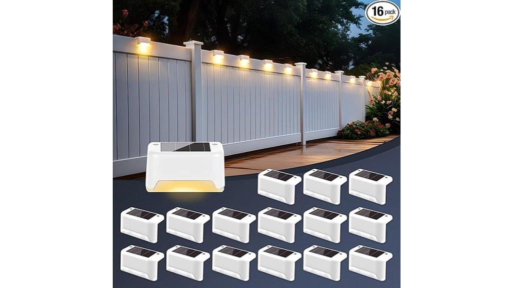 solar outdoor fence lights