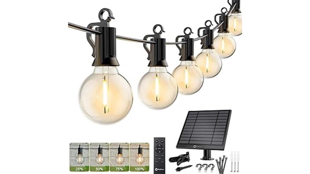 solar outdoor string lights