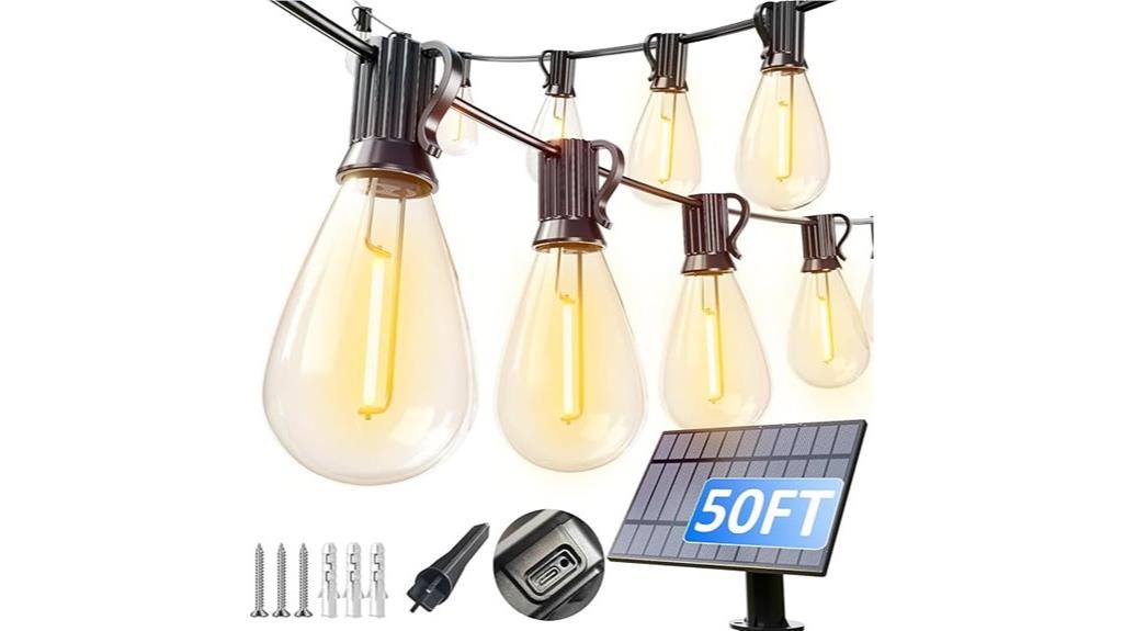 solar outdoor string lights