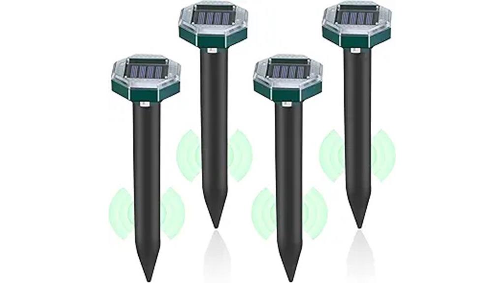 solar ultrasonic mole deterrent