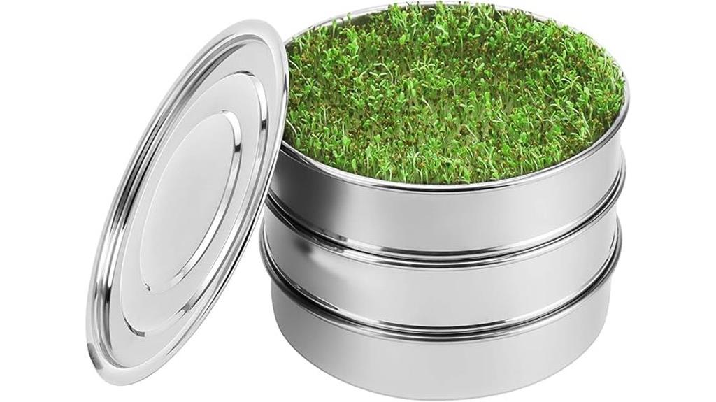stackable stainless steel sprouter