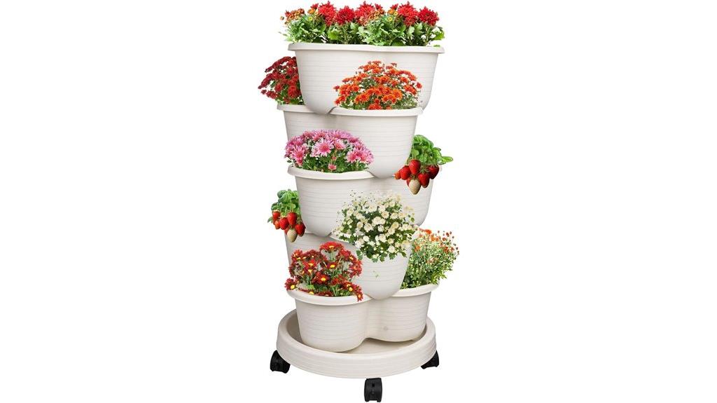stackable strawberry planter tower