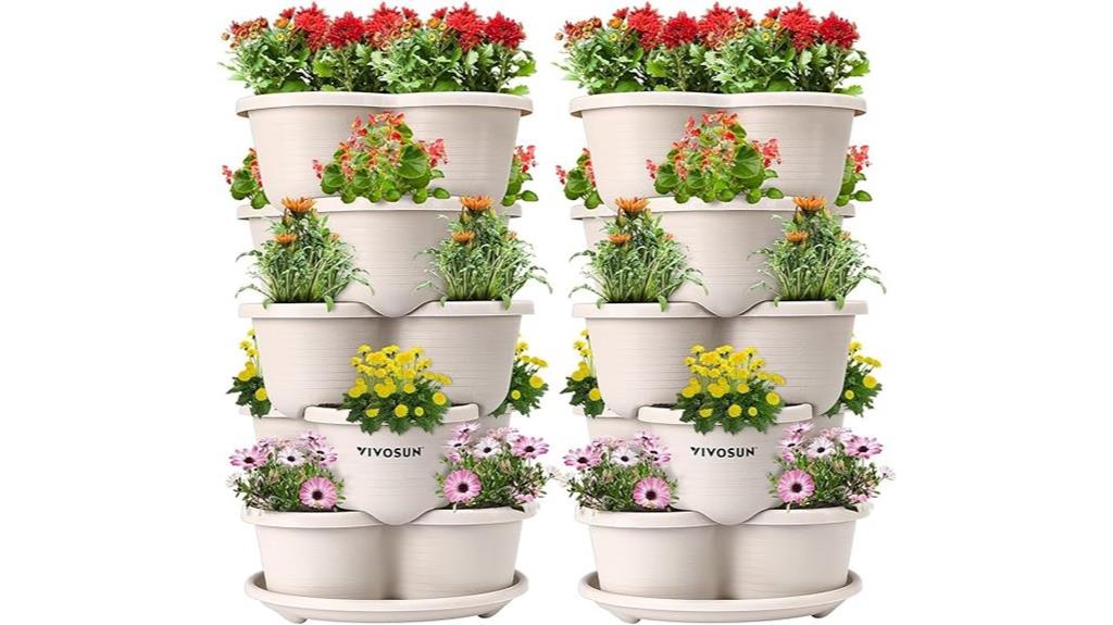 stackable vertical gardening planters