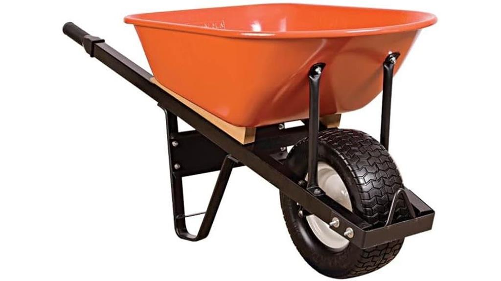 steel tray wheelbarrow features