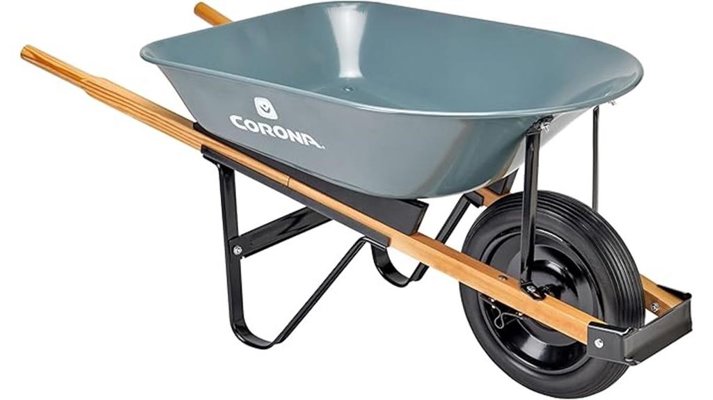sturdy flat free wheelbarrow