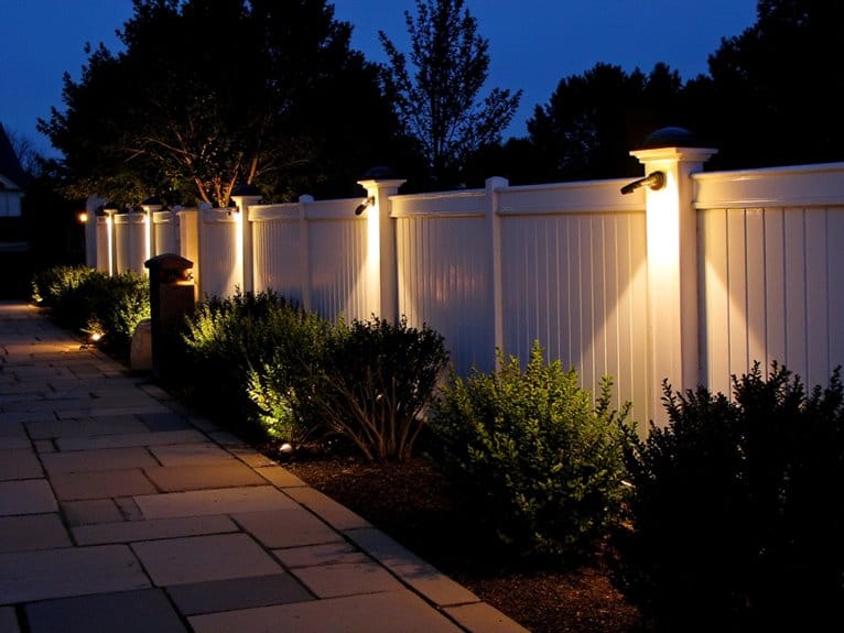 stylish outdoor fence lighting