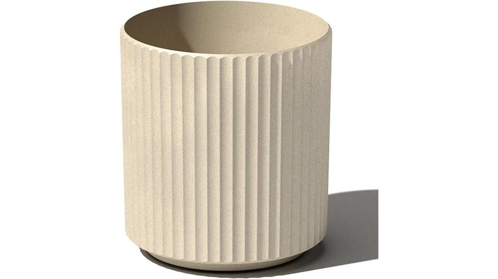 stylish outdoor round planter