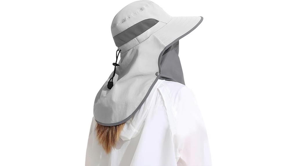 sun hat with neck flap