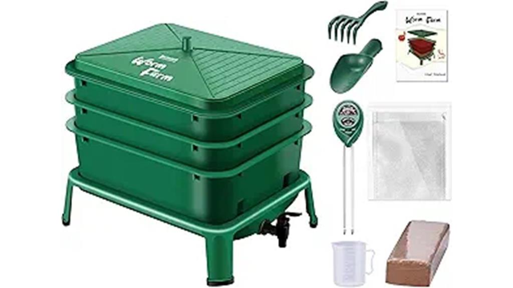 three tray worm composter starter