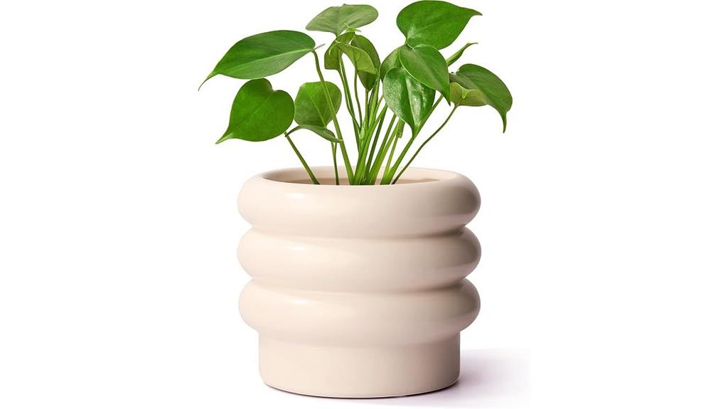 tiered ceramic plant pot