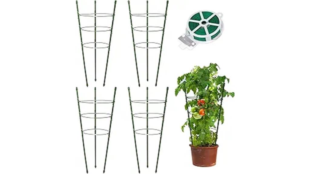 tomato cages with ties
