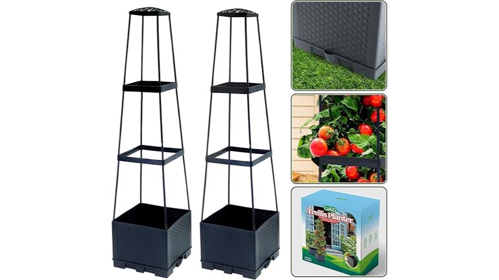 tomato planter with trellis