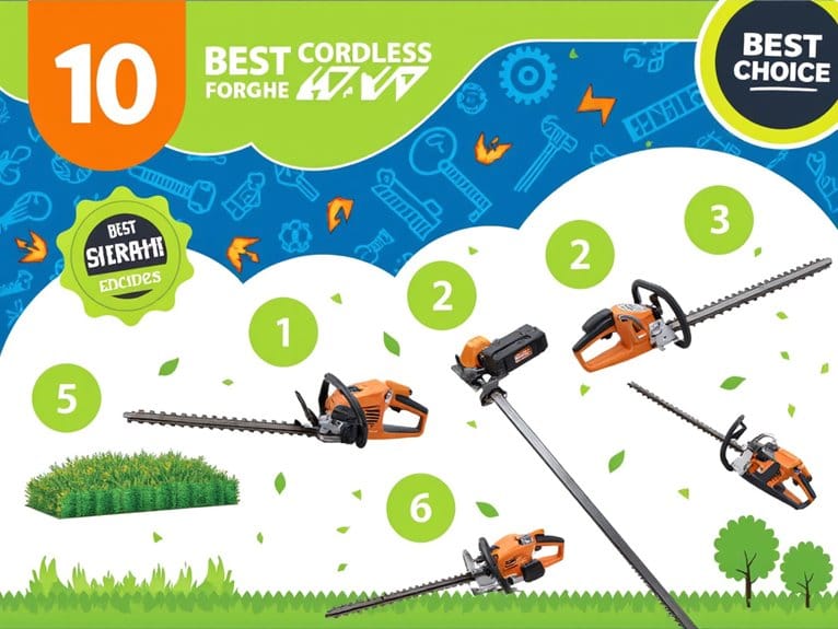 top cordless hedge cutters