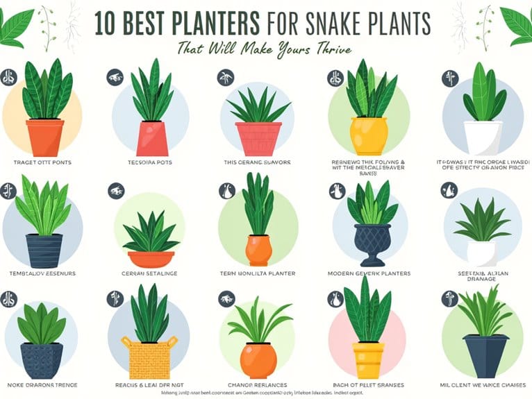 top planters for snake plants