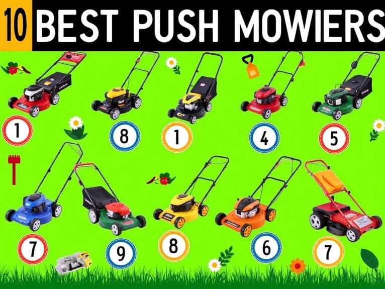 top rated push mowers
