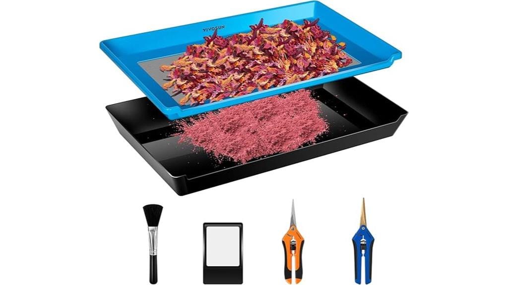 trimming tray with mesh
