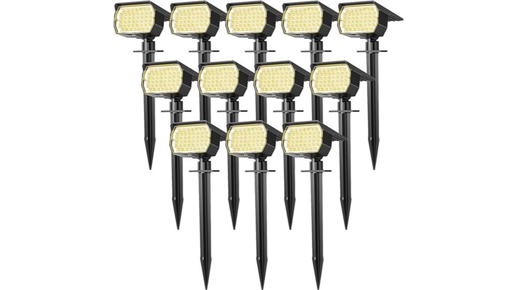 twelve waterproof solar lights