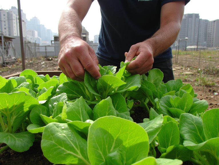 urban gardens facing pollution