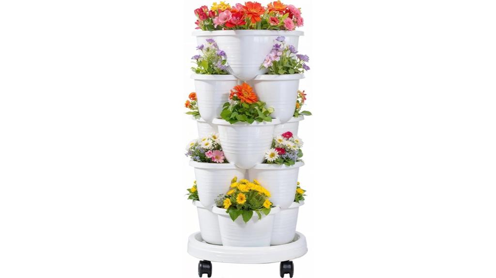 vertical garden planter wheels