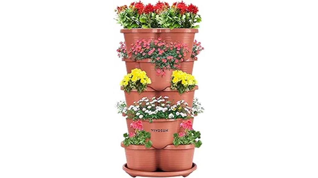 vertical gardening stackable planter