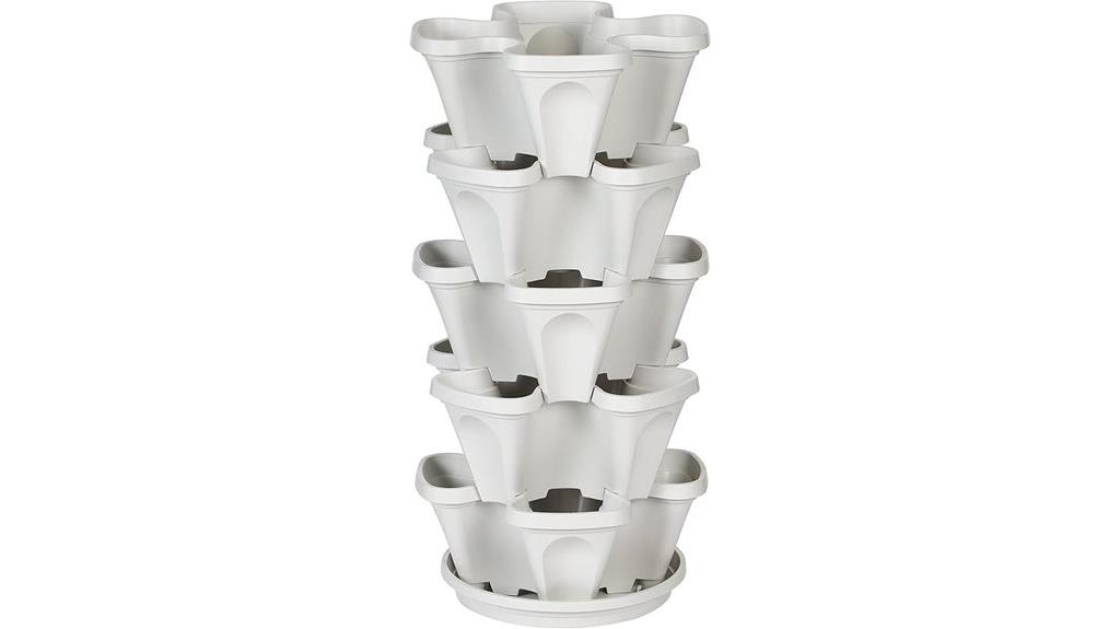 vertical stackable garden planter