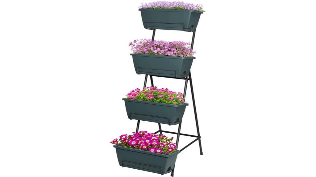 vertical tiered planter box