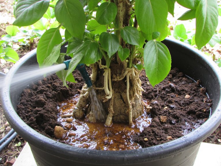 water logged plant recovery