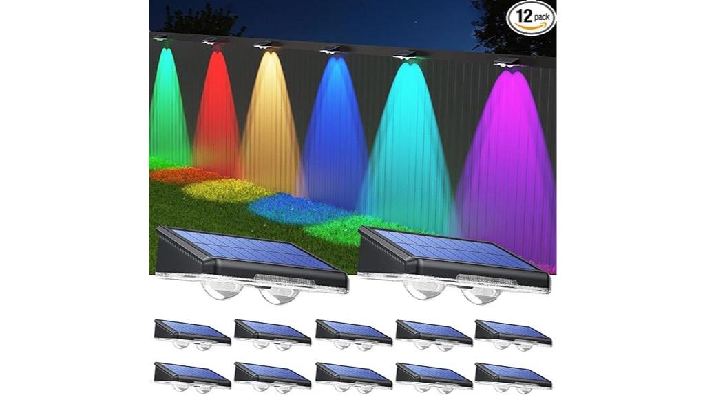 waterproof solar fence lights