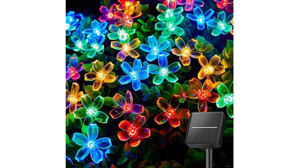 waterproof solar flower lights