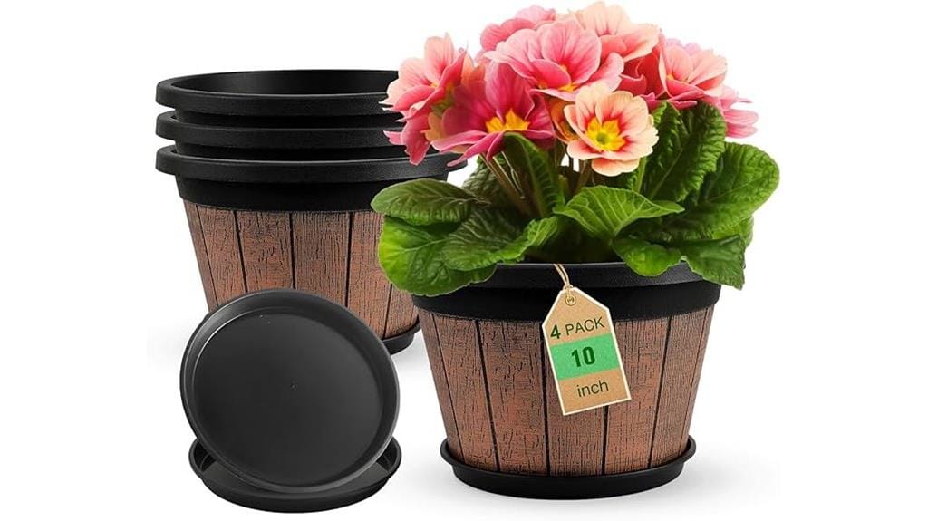 whiskey barrel plant pots