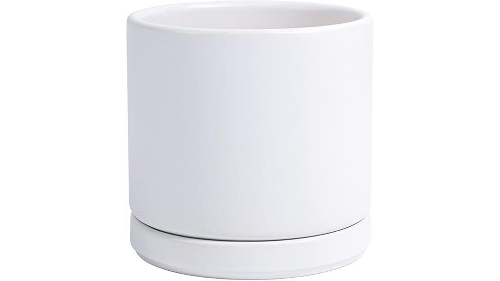 white ceramic planter pot