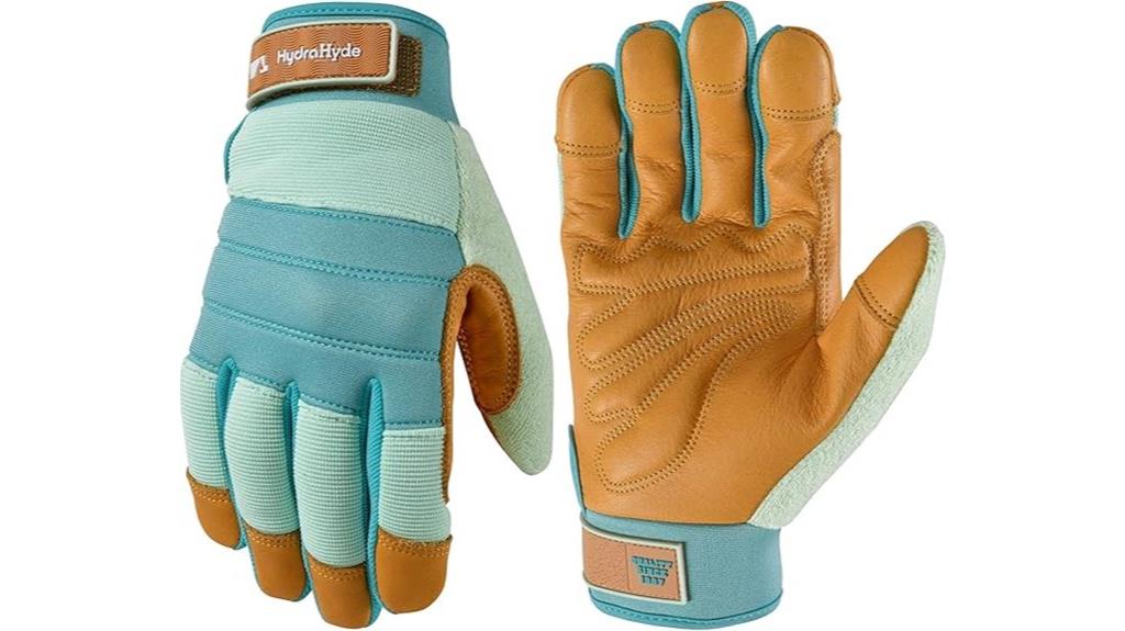women s leather hybrid gloves