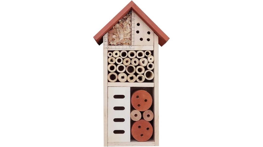 wooden hanging insect hotel