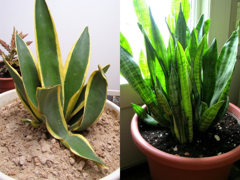 encouraging snake plant growth