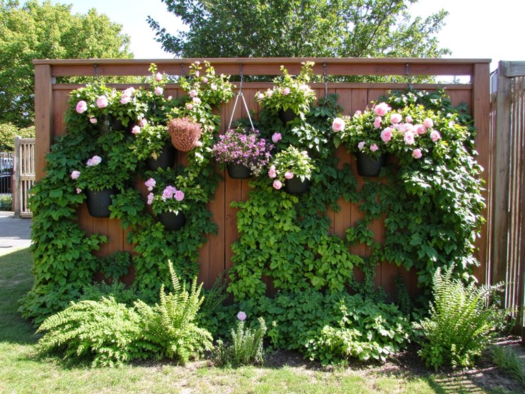 fence based vertical gardens