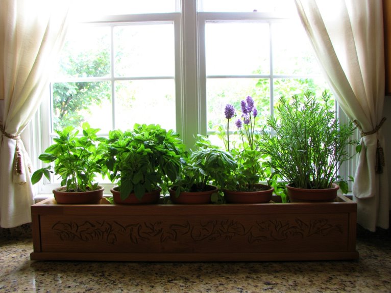 growing fresh kitchen herbs