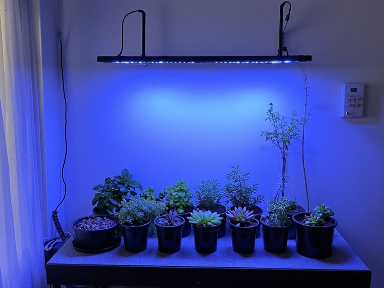 indoor plant lighting installation