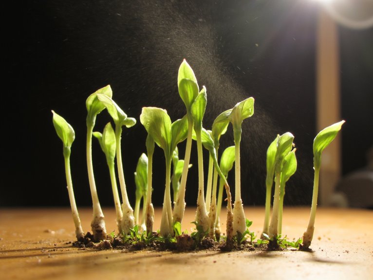 indoor seedlings become leggy