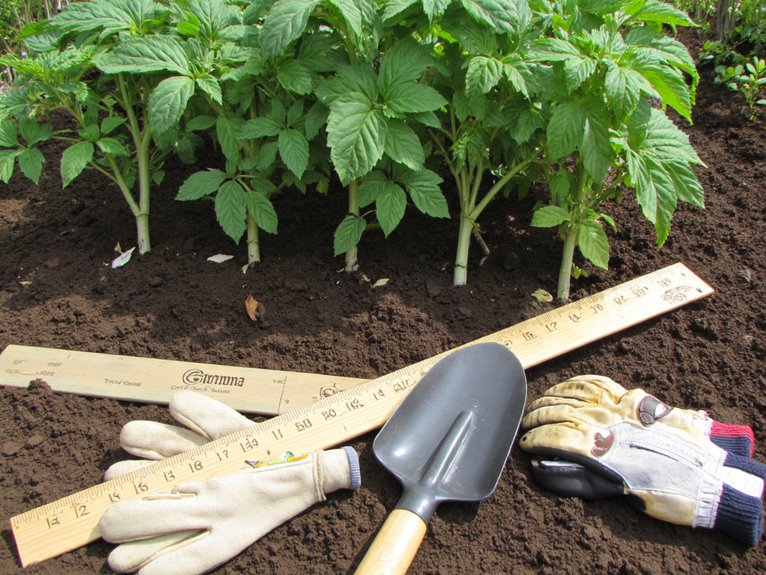 measure plants for spacing