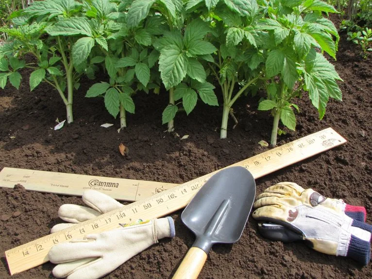 measure plants for spacing