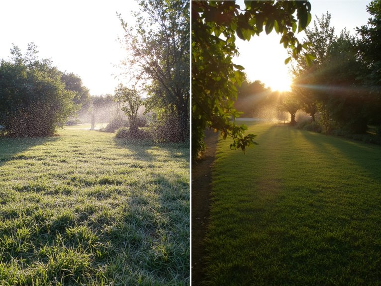 morning vs evening watering
