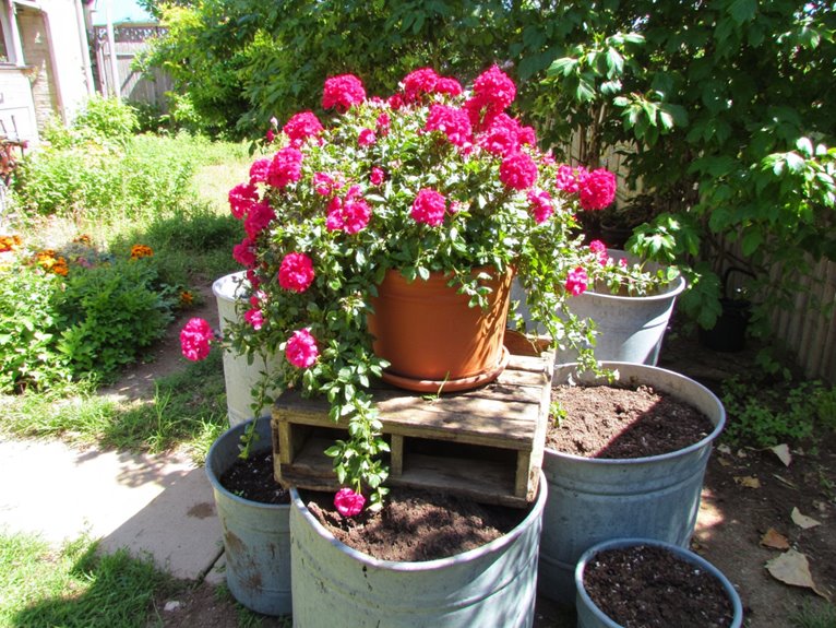 portable flower container displays