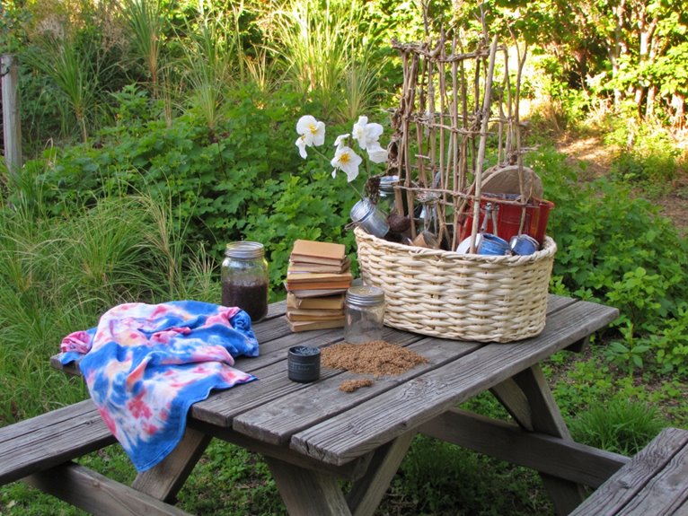 reuse household objects for garden