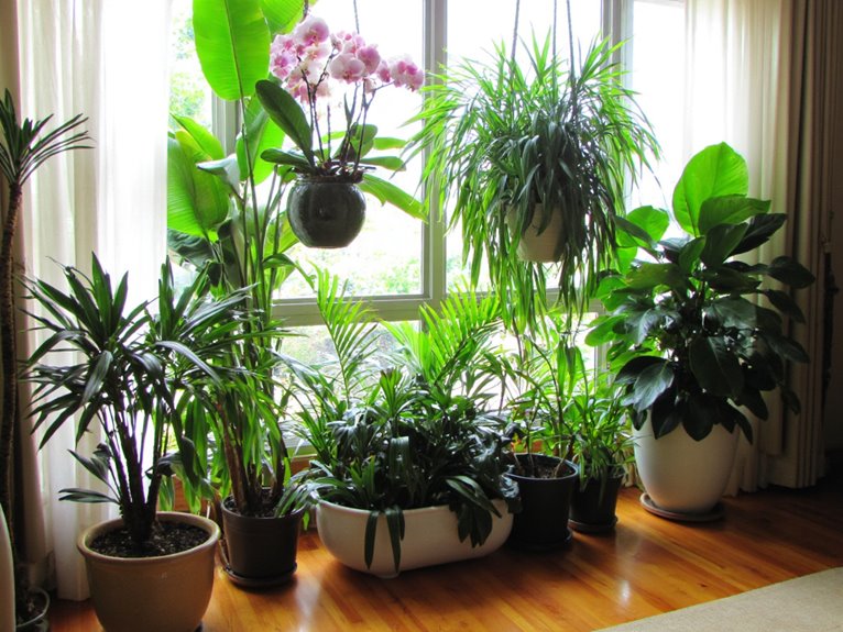 tropical plants enhance interiors