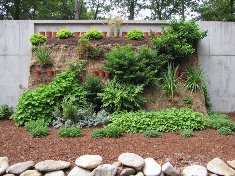 vertical garden soil stabilization